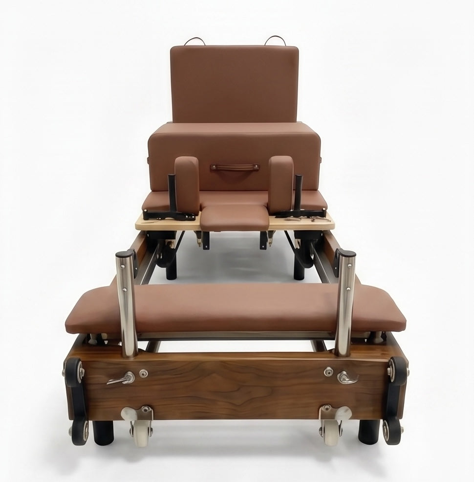 Solid Wood Pilates Reformer – Walnut Finish