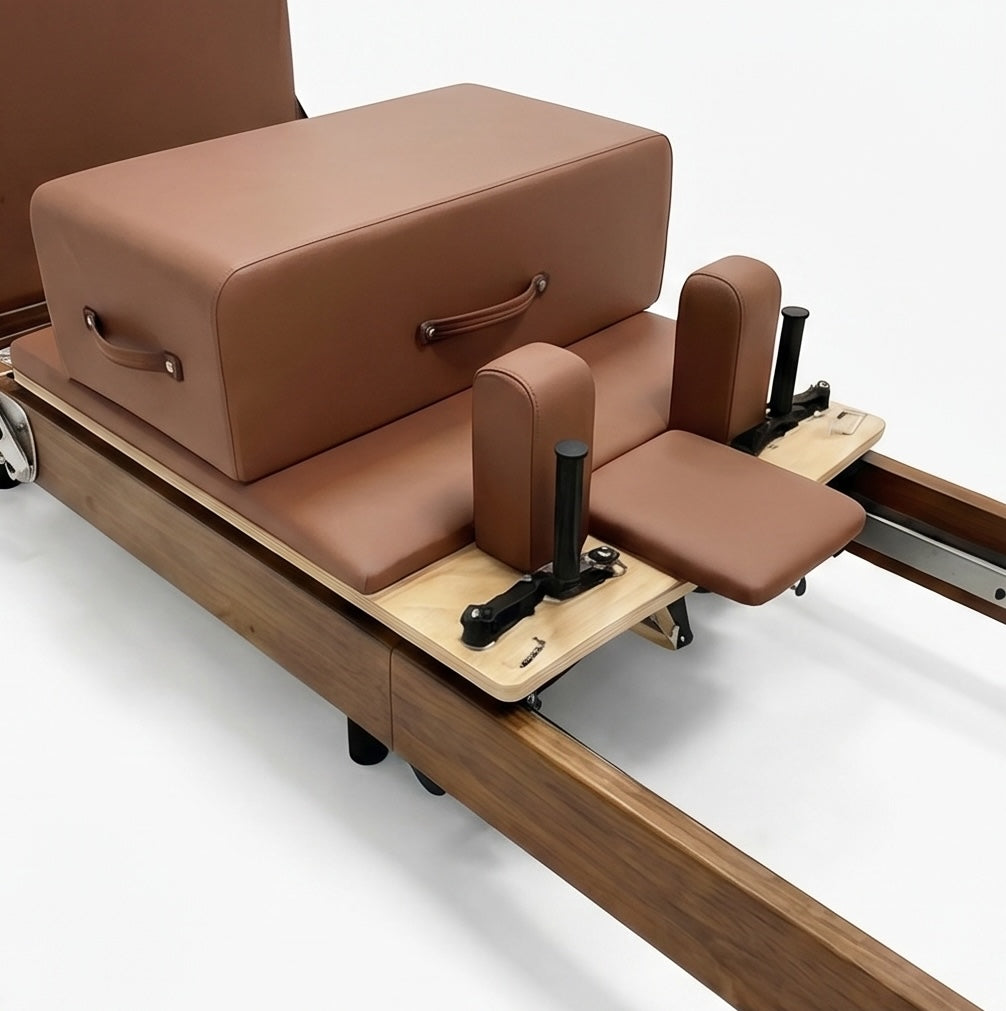 Solid Wood Pilates Reformer – Walnut Finish