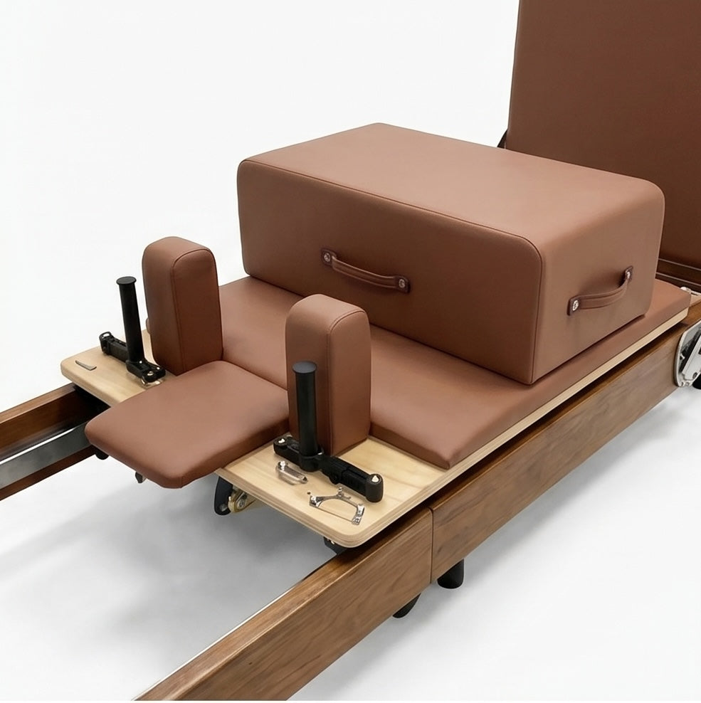 Solid Wood Pilates Reformer – Walnut Finish