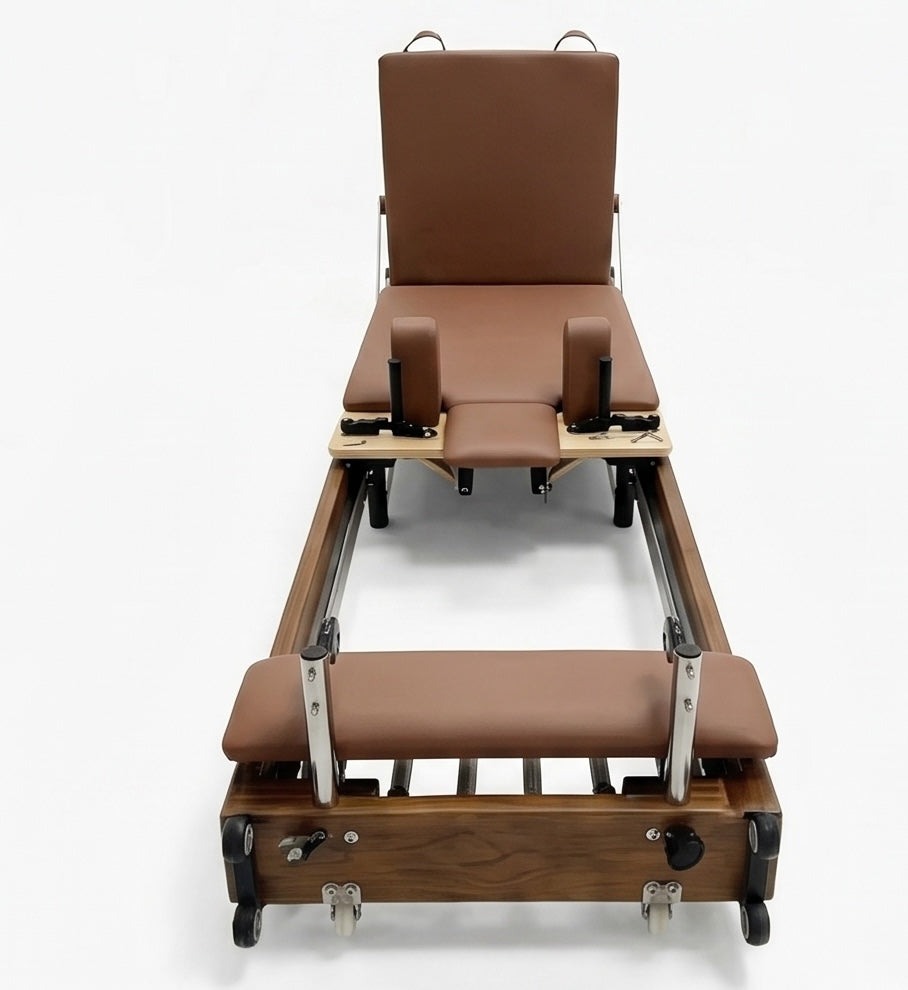 Solid Wood Pilates Reformer – Walnut Finish