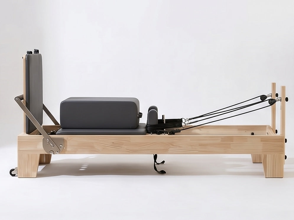 Solid Oak Wood Pilates Reformer location
